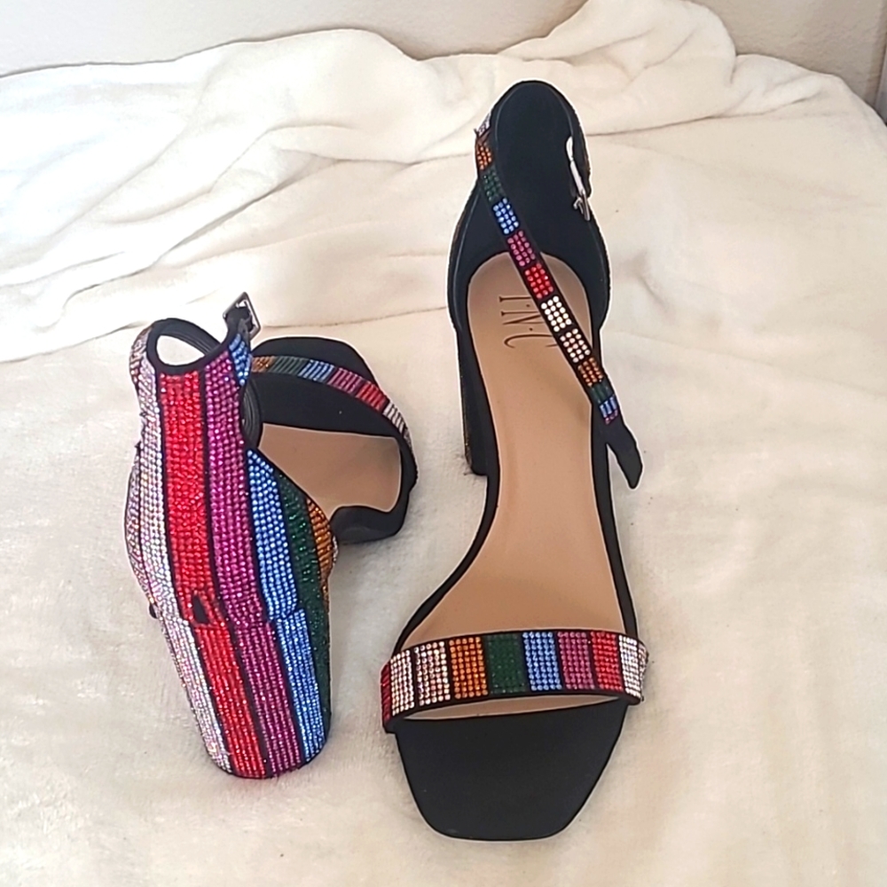 International Concept rhinestone heel